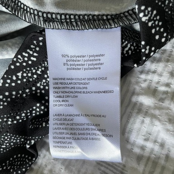 NWT H Halston Printed Knee Length Halter Dress in Zebra Black - Picture 7 of 10